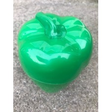 Giant plastic green pepper geocache
